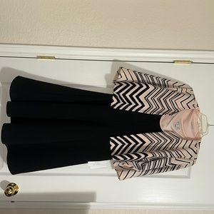 WOMENS MEDIUM BLACK AND PINK DRESS JACKET COMBO